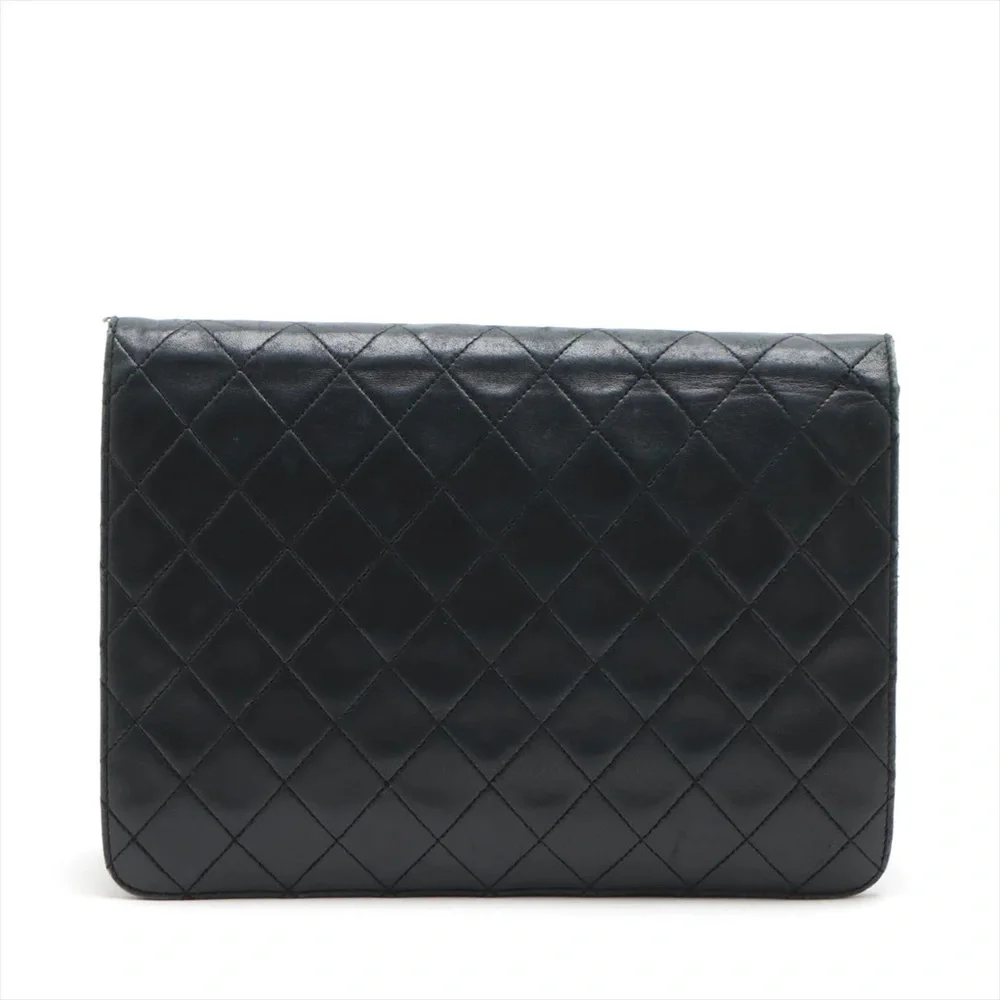 Authentic CHANEL black lambskin gold hardware quilted bag - Picture 2 of 16